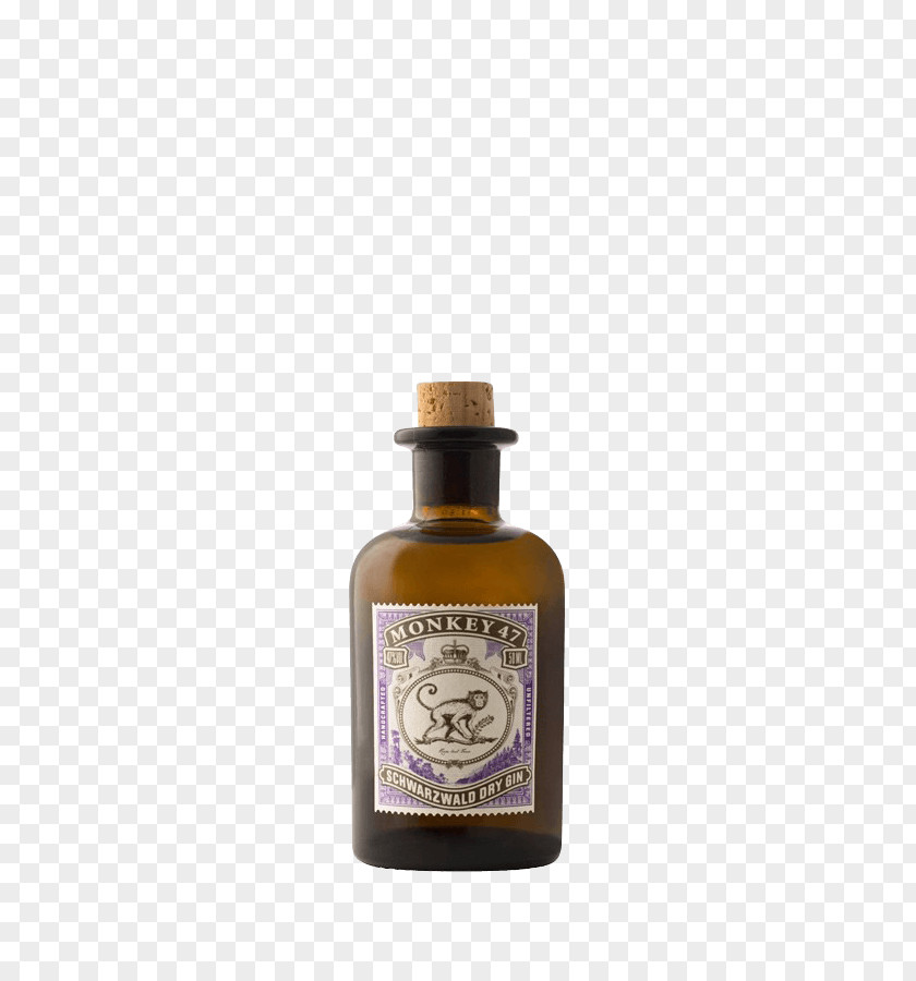 Bottle Liqueur Monkey 47 Gin Whiskey Mignonnettes PNG