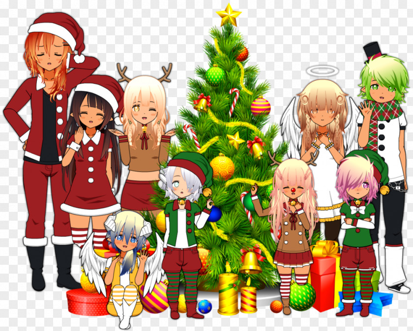 Christmas Tree Santa Claus Day Elf Art PNG
