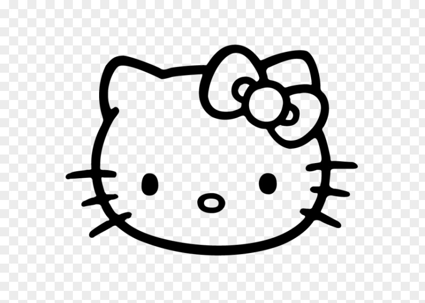 Hello Kitty Frame Vector Graphics Black And White Image Drawing PNG