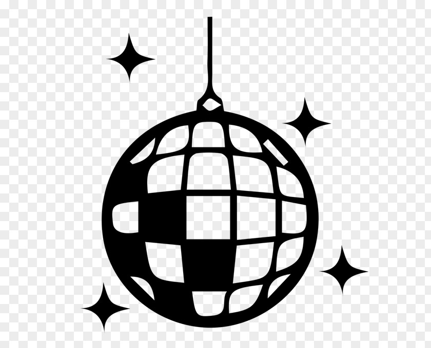 Logo Sphere Disco Balls Blackandwhite PNG