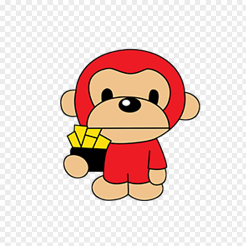 New Monkey Cartoon Elements Sun Wukong PNG