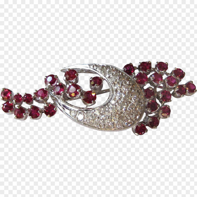 Ruby Brooch Bling-bling Body Jewellery PNG