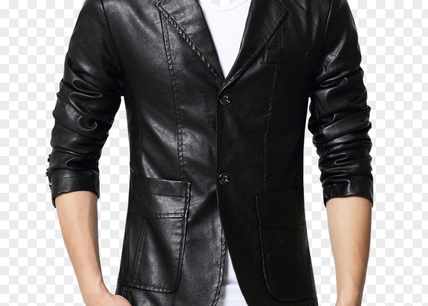 Suit Leather Jacket Blazer Clothing PNG
