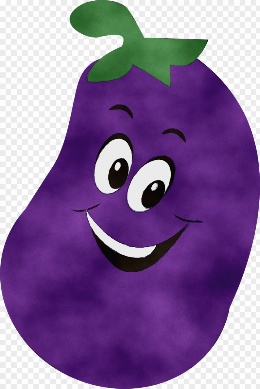 Vegetable Pear Purple Violet Green Eggplant Cartoon PNG