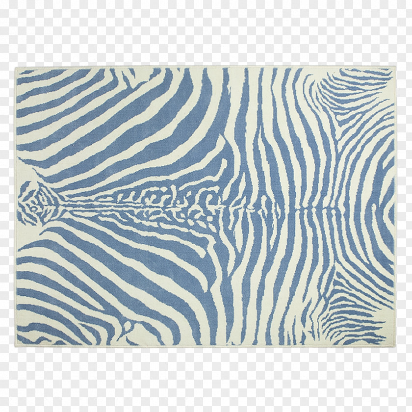 Zebra Carpet Vloerkleed Bed Nursery Blue PNG