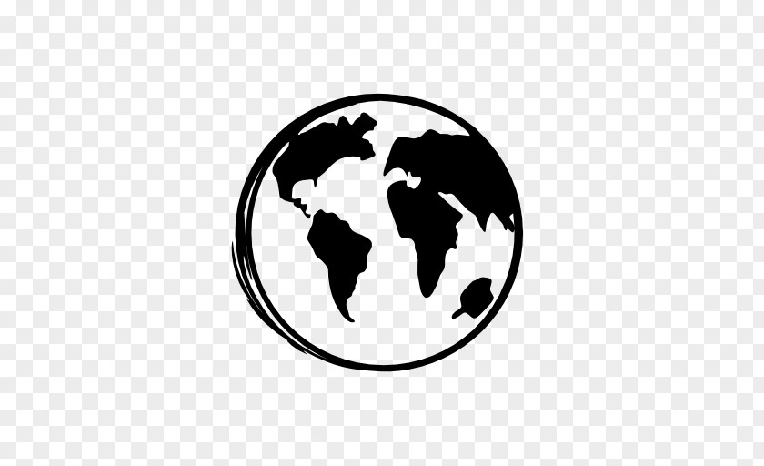 BlackWhiteRedBusinessCard Globe Earth Stencil Sketch PNG