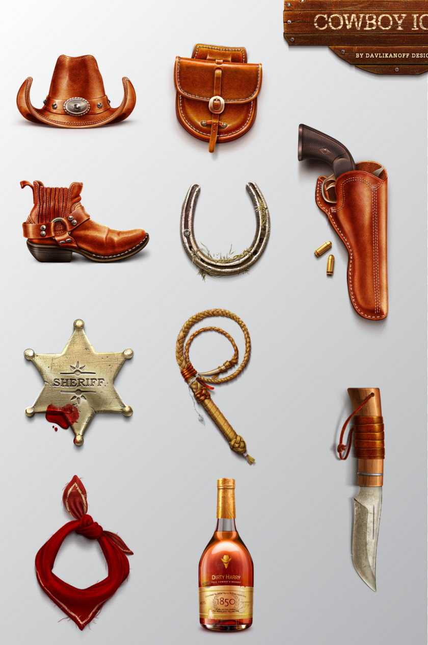 Cowboy Police Equipment Boot Western PNG