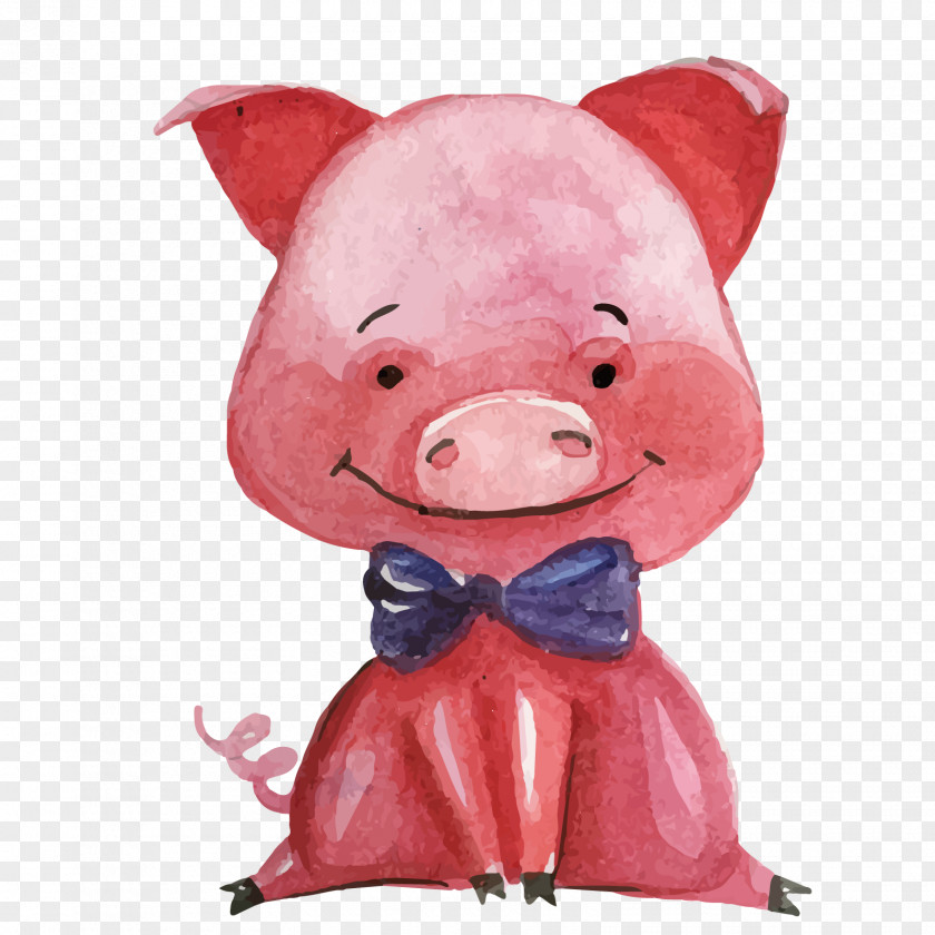 Vector Pink Piggy PNG