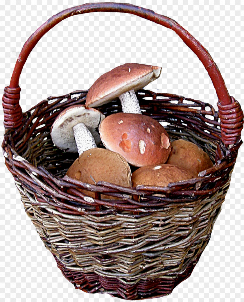 Mushrooms Basket Clip Art PNG