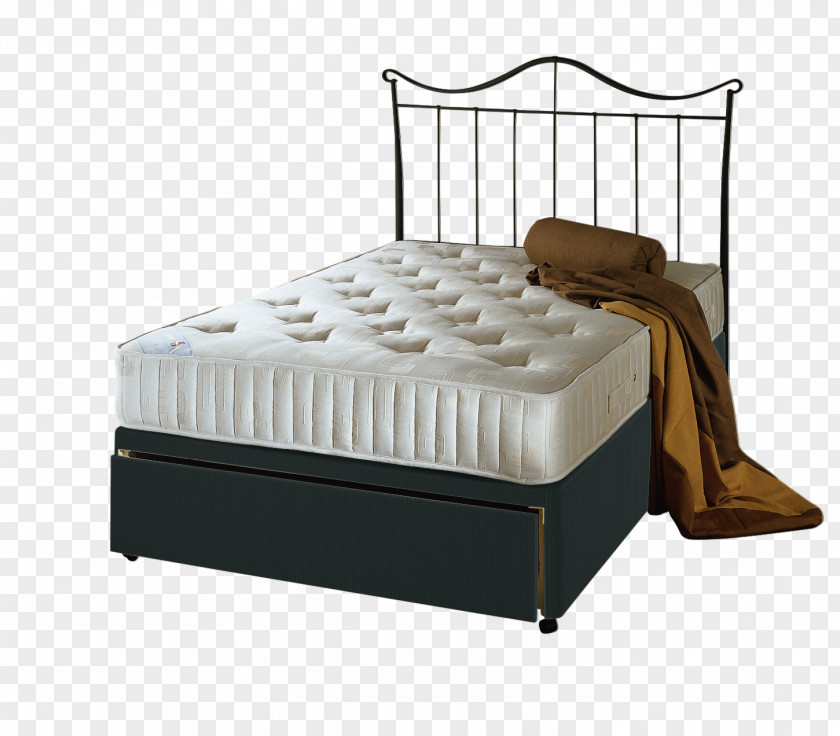 Single Bed Frame Mattress Divan PNG