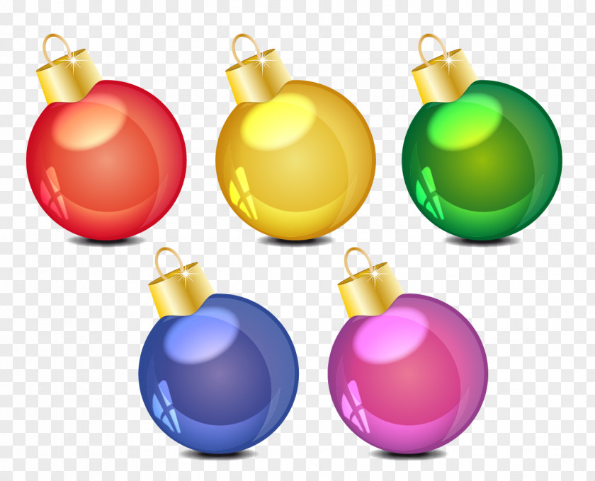 Vector Bulb Christmas Ornament Decoration Clip Art PNG