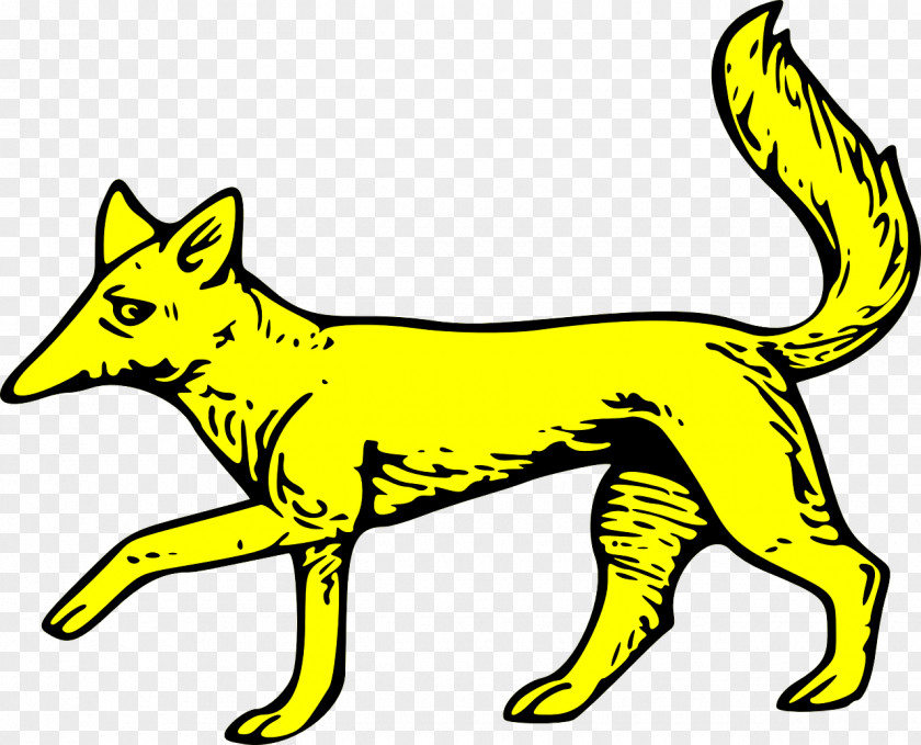 Yellow Dog Fox Coat Of Arms Symbol Clip Art PNG