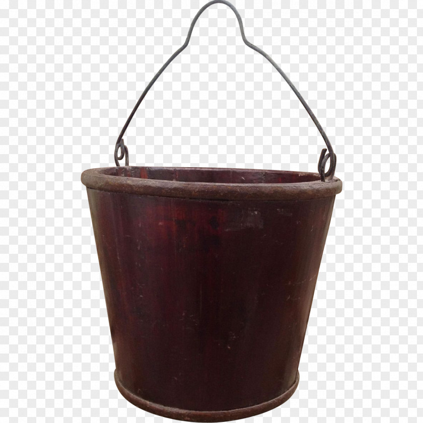 Bucket Antique Wood Handle Water Well PNG