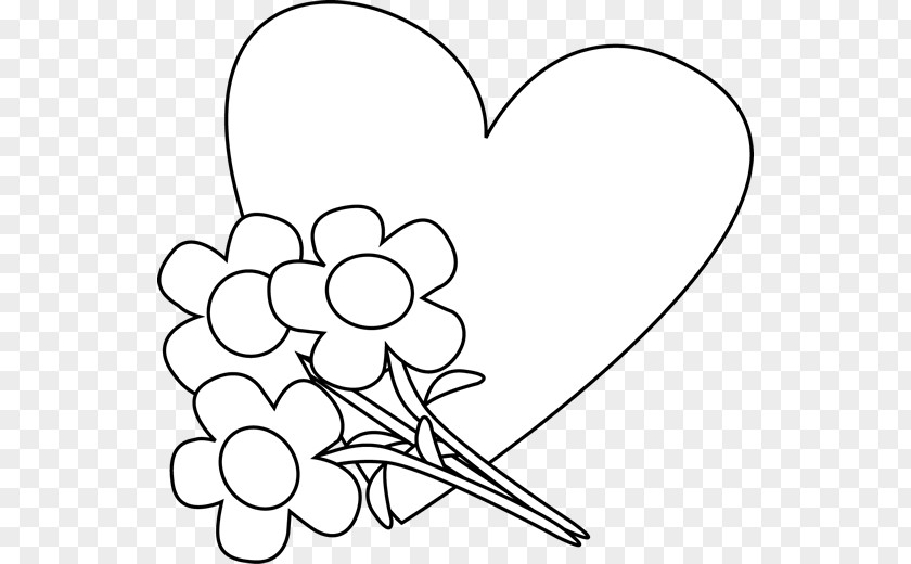 Hearts Black And White Valentines Day Heart Clip Art PNG