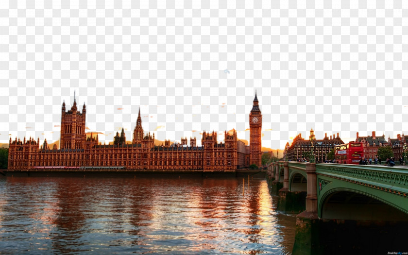 London Big Ben Three Palace Of Westminster Parliament Square River Thames City PNG