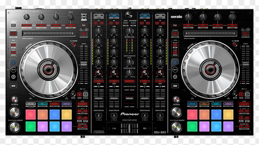 Multi Colored Pioneer DJ Controller Disc Jockey Virtual CDJ PNG