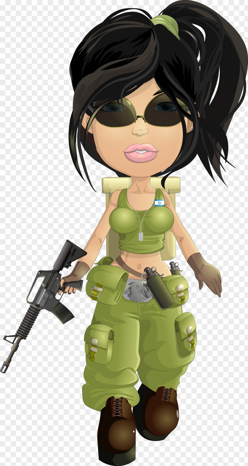 Q Version Of The Game Female Warrior Vector Material Soldier Military PNG