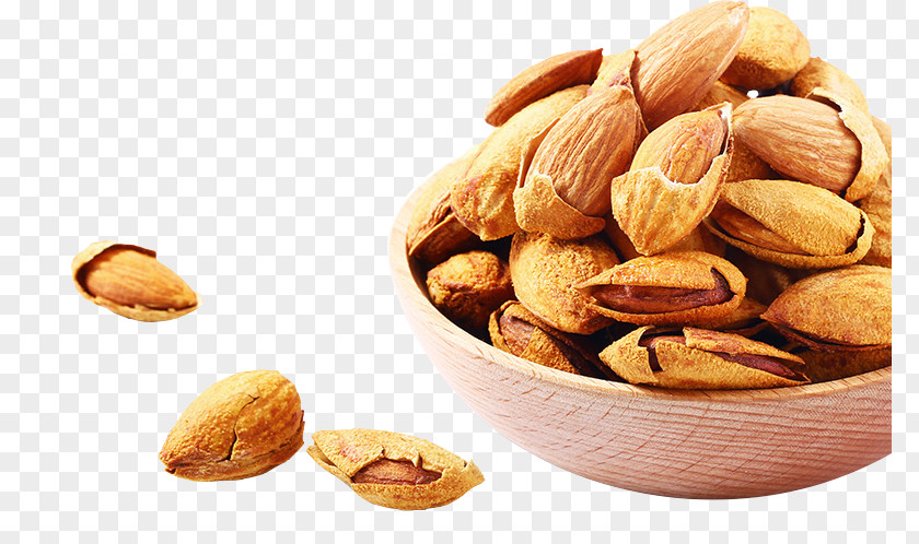 Scattered Almond Nut Dried Fruit Snack PNG