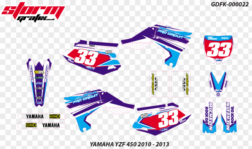 Tom Neal Yamaha Motor Company YZ450F Graphic Kit Decal YZ250 PNG