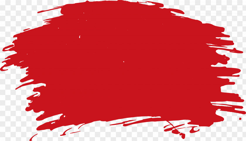 Red Paint Brush Paintbrush Watercolor Painting PNG