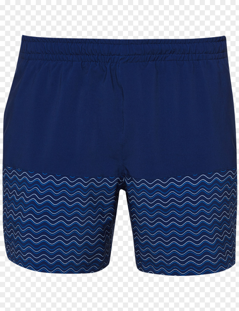 Blue Dynamic Wave Trunks Swim Briefs Bermuda Shorts PNG