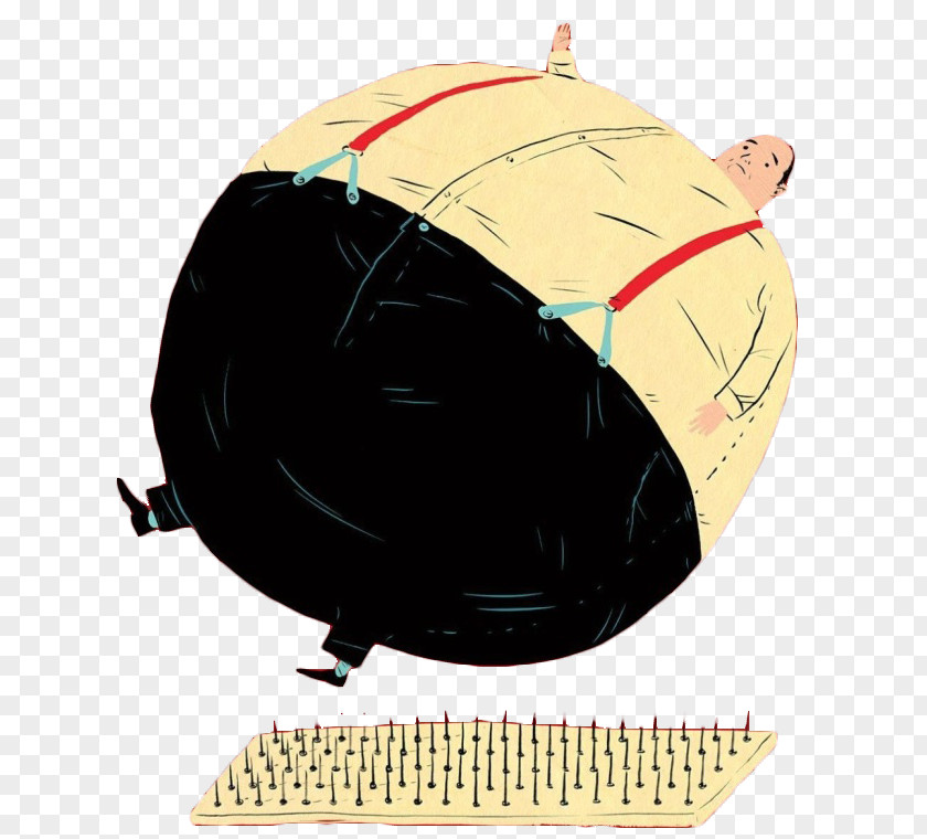 Cartoon Balloon Fat Man PNG