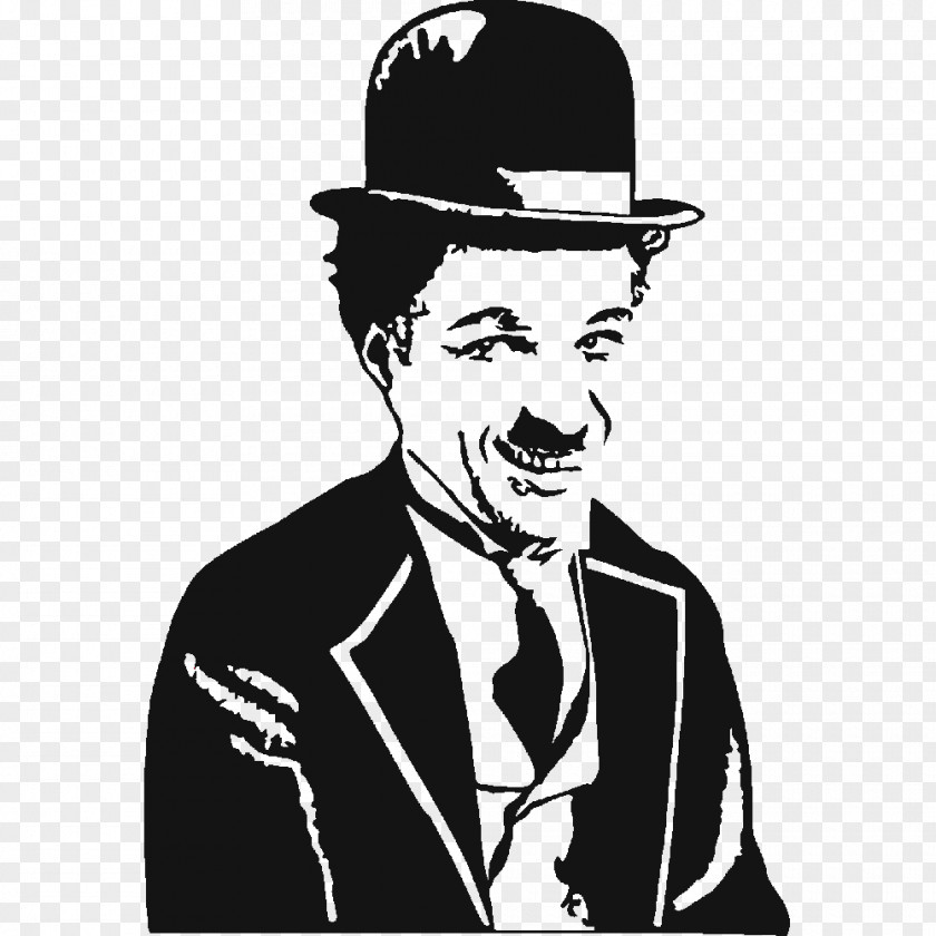 Charlie Chaplin Silhouette Sticker Wall Decal T-shirt PNG