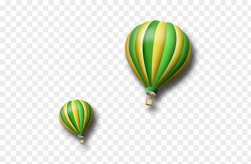 Green Hot Air Balloon PNG