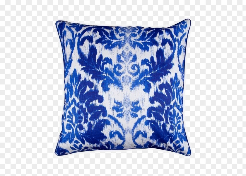 Blue And White Decorative Square Pillow Soft Loading Throw Cushion Pottery Pattern PNG