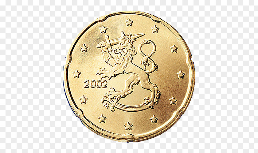 Coin 20 Cent Euro Finnish Coins 1 10 PNG