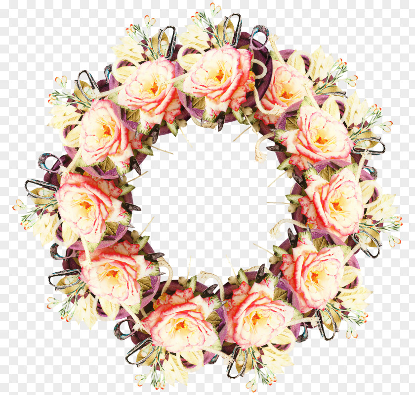 Garden Roses Wreath Floral Design Flower PNG