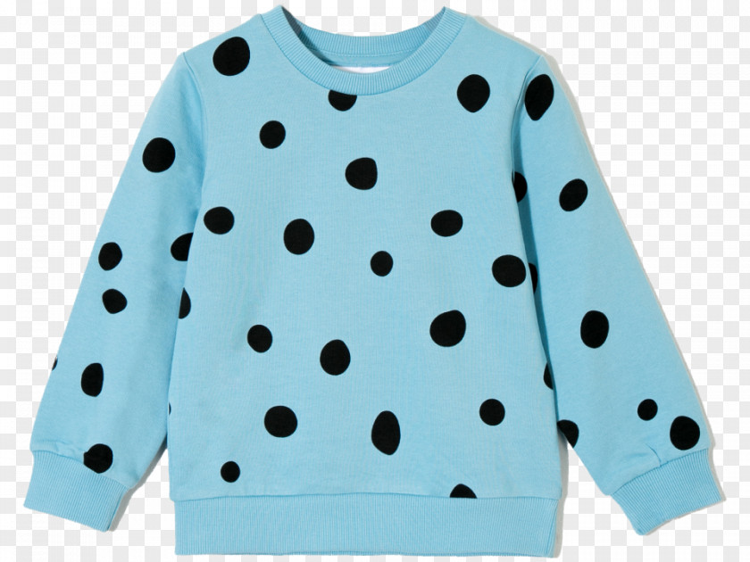 Orange Dots Polka Dot Sleeve Sweater Outerwear Neck PNG