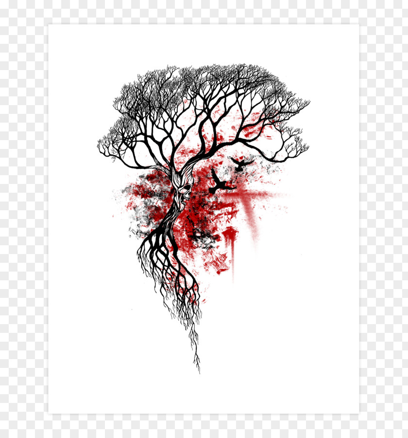 Tree Trash Polka Twig Tattoo Drawing PNG