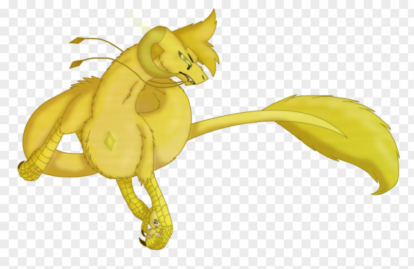 Yellow Mycoplasma Dragon Diamond Color Fan Art PNG