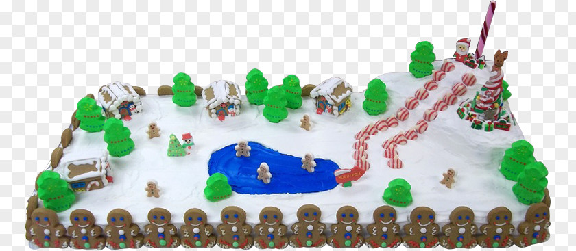 Bronner's Christmas Wonderland Birthday Cake Torte-M Decorating PNG