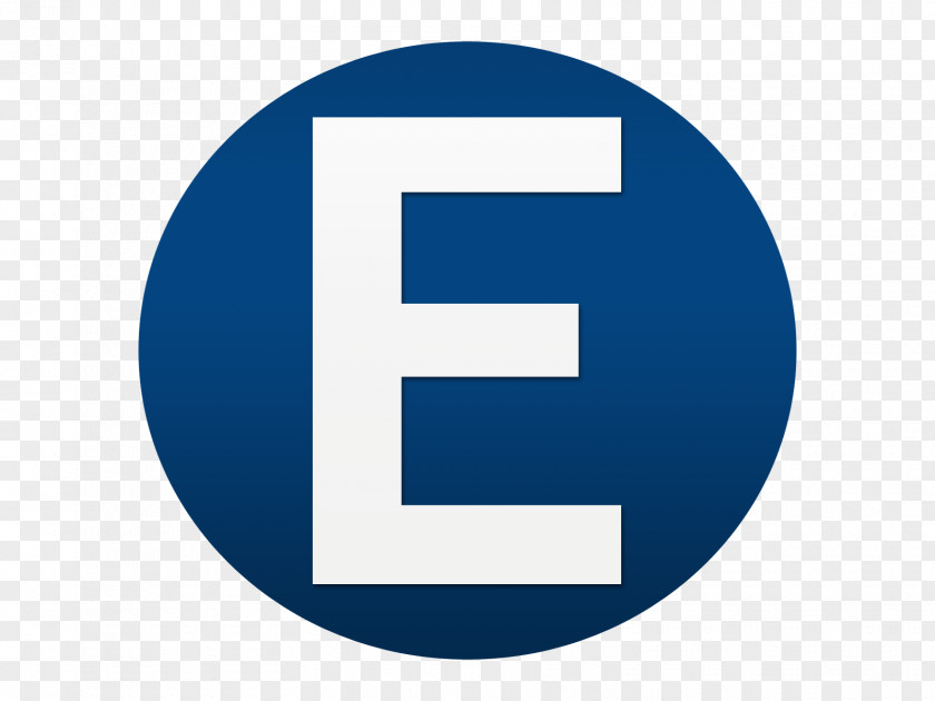 Letter E Logo Blue PNG