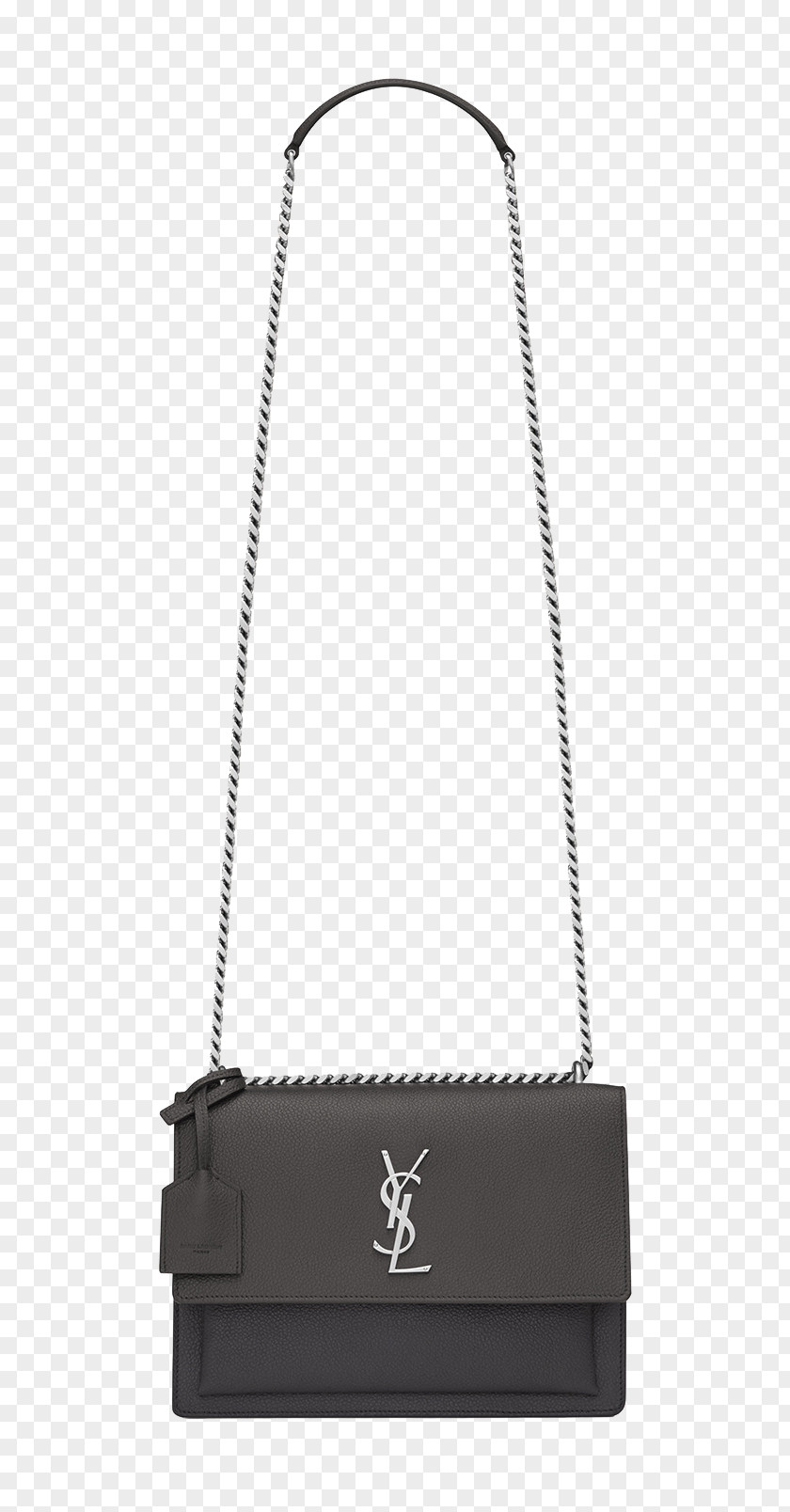 SaintLaurent Chain Bag Handbag White Leather Messenger Pattern PNG