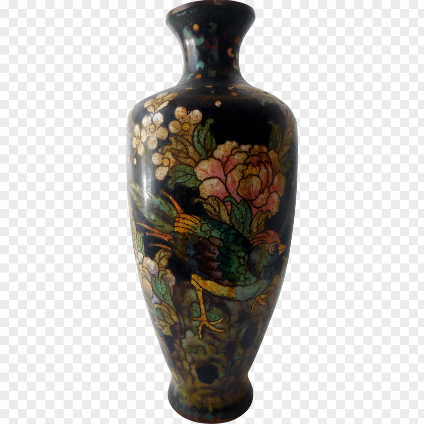 Vase Ming Dynasty Cloisonné Chinese Ceramics PNG