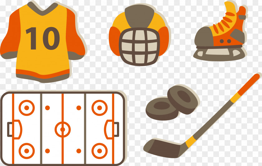 Vector Play Hockey Ice Flat Design Stick PNG