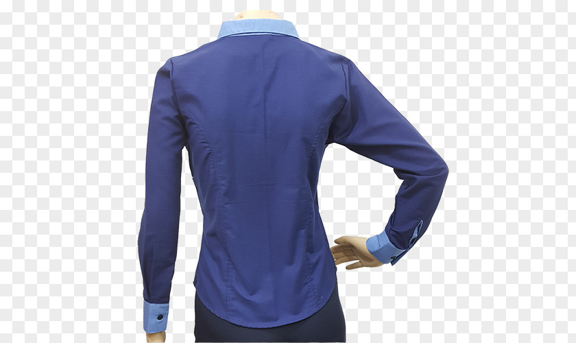 Dress Shirt Long-sleeved T-shirt Blue Blouse PNG
