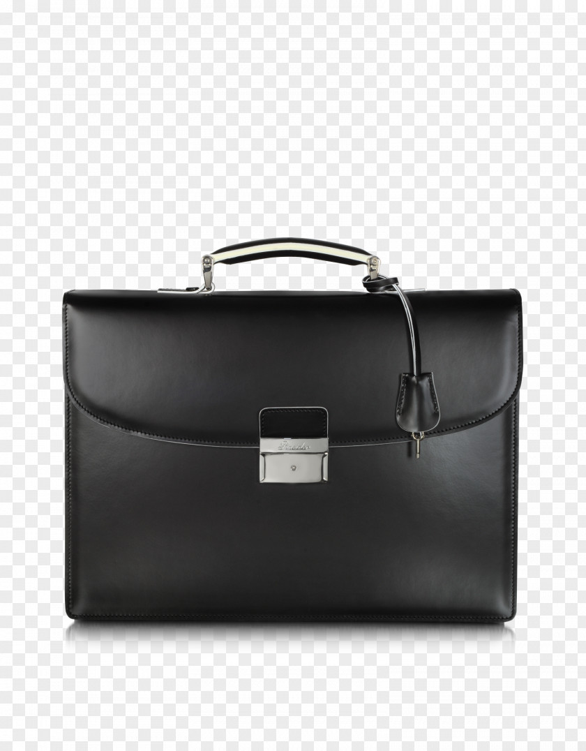 Genuine Leather Briefcase Handbag Pineider PNG