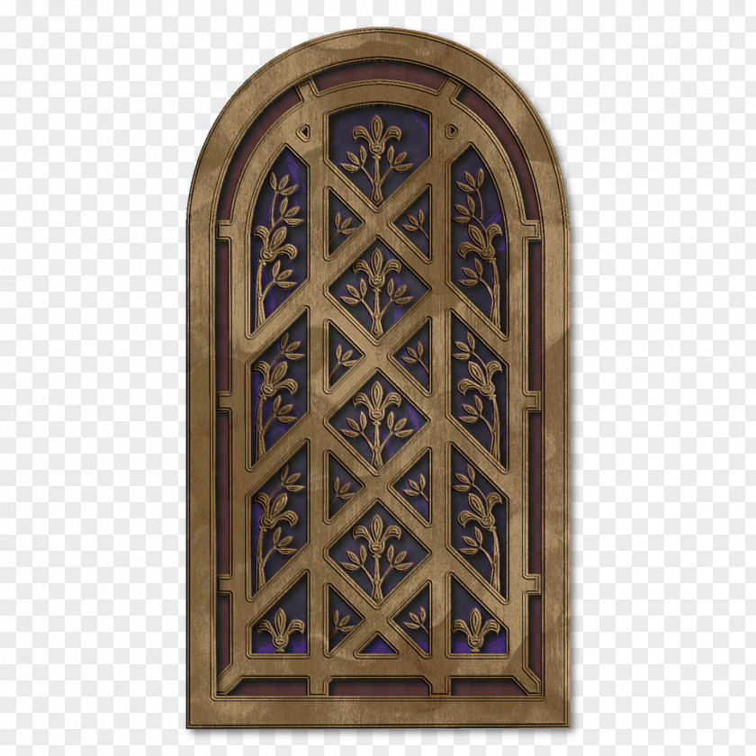 Medieval Window Arch Texture Stained Glass Door PNG