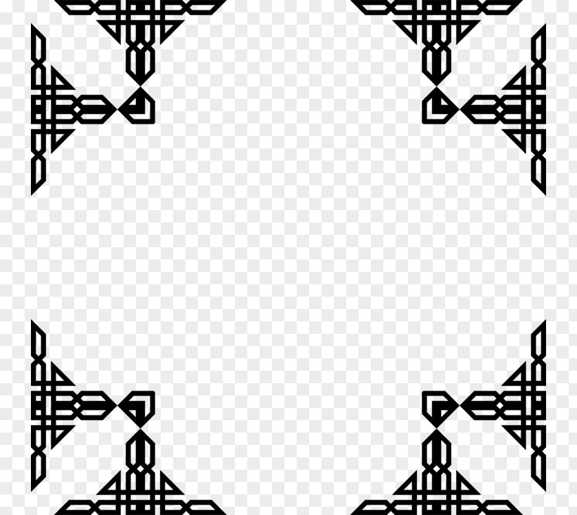 Abstract Frame Geometric Art Clip Design PNG