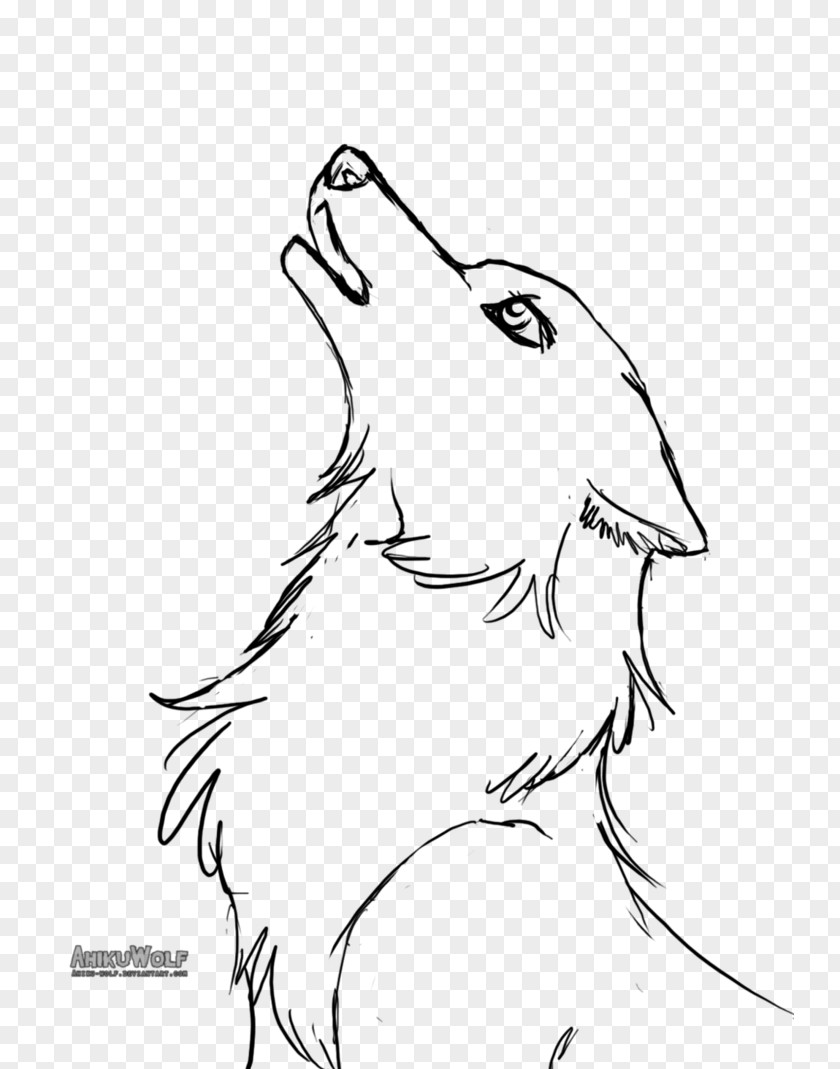 Based Line Drawing Art Gray Wolf Puppy Baby Wolves PNG