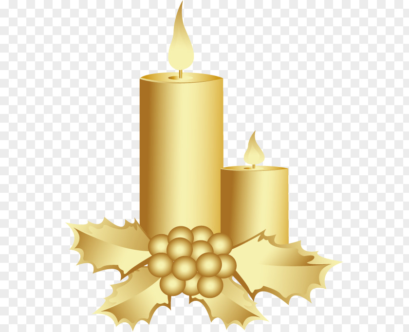 Golden Candle Festival Element Light Clip Art PNG