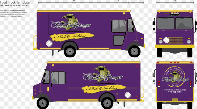 Promotional Pictorial Food Truck Car PNG