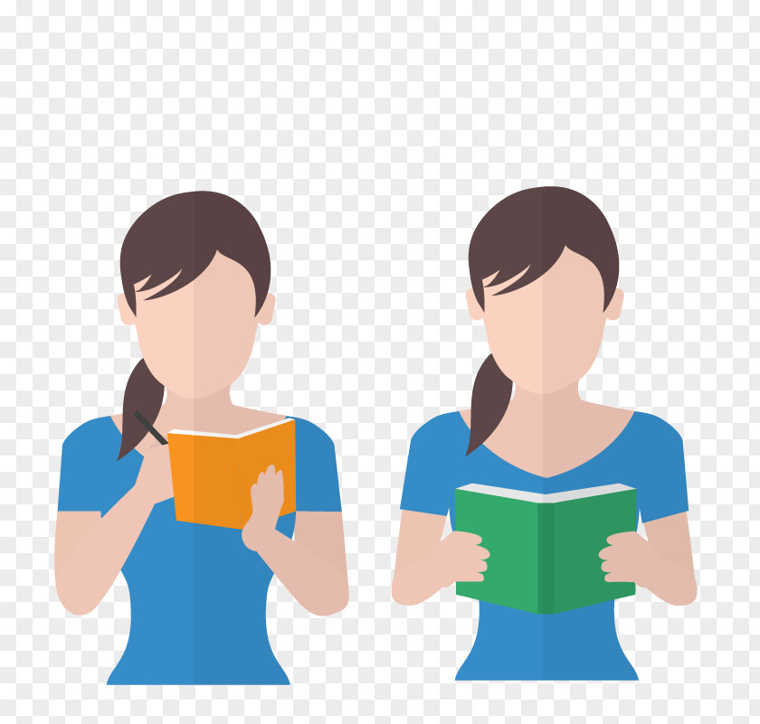 Reading Female Student Taking Notes Woman Clip Art PNG