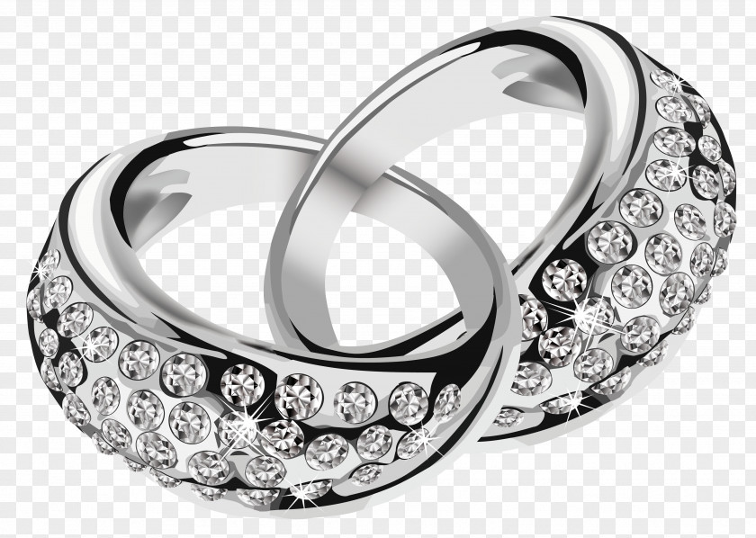 Silver Rings With Diamonds Clipart Picture Wedding Ring Download Clip Art PNG