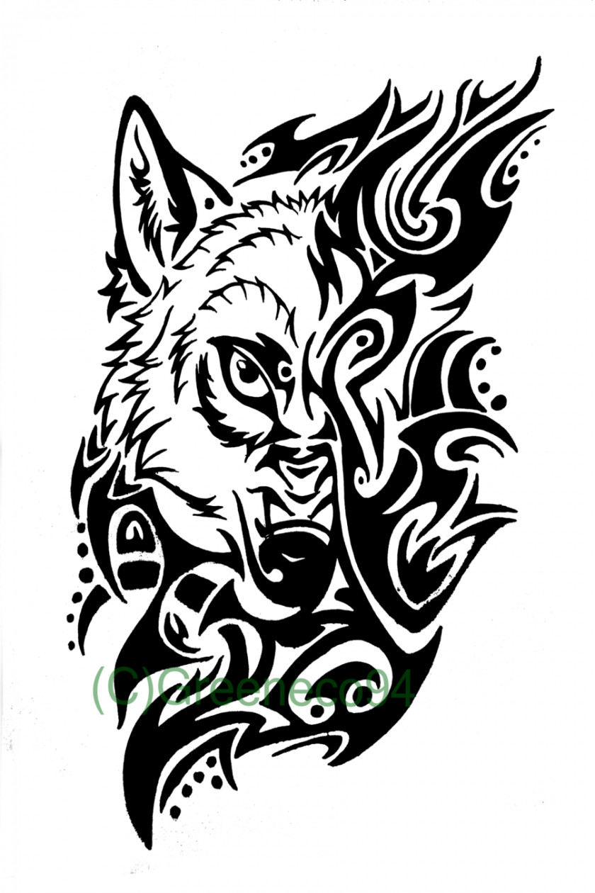 Heart With Banner Tattoo Designs Gray Wolf Artist Tribe PNG