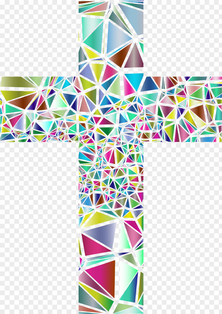 Window Stained Glass Christian Cross PNG